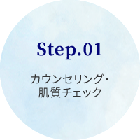 Step.01カウンセリング・肌質チェック